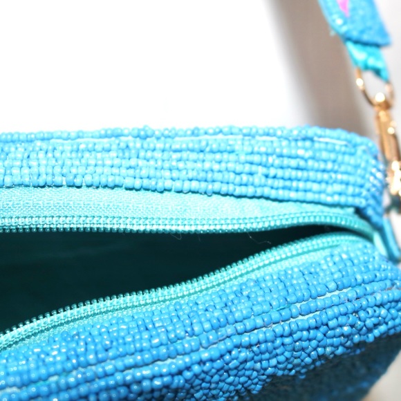 NEW BOUTIQUE HANDMADE BEADED CROSSBODY BAG PREPPY BAG, GAME-DAY BAG, BOUTIQUE - Picture 9 of 11